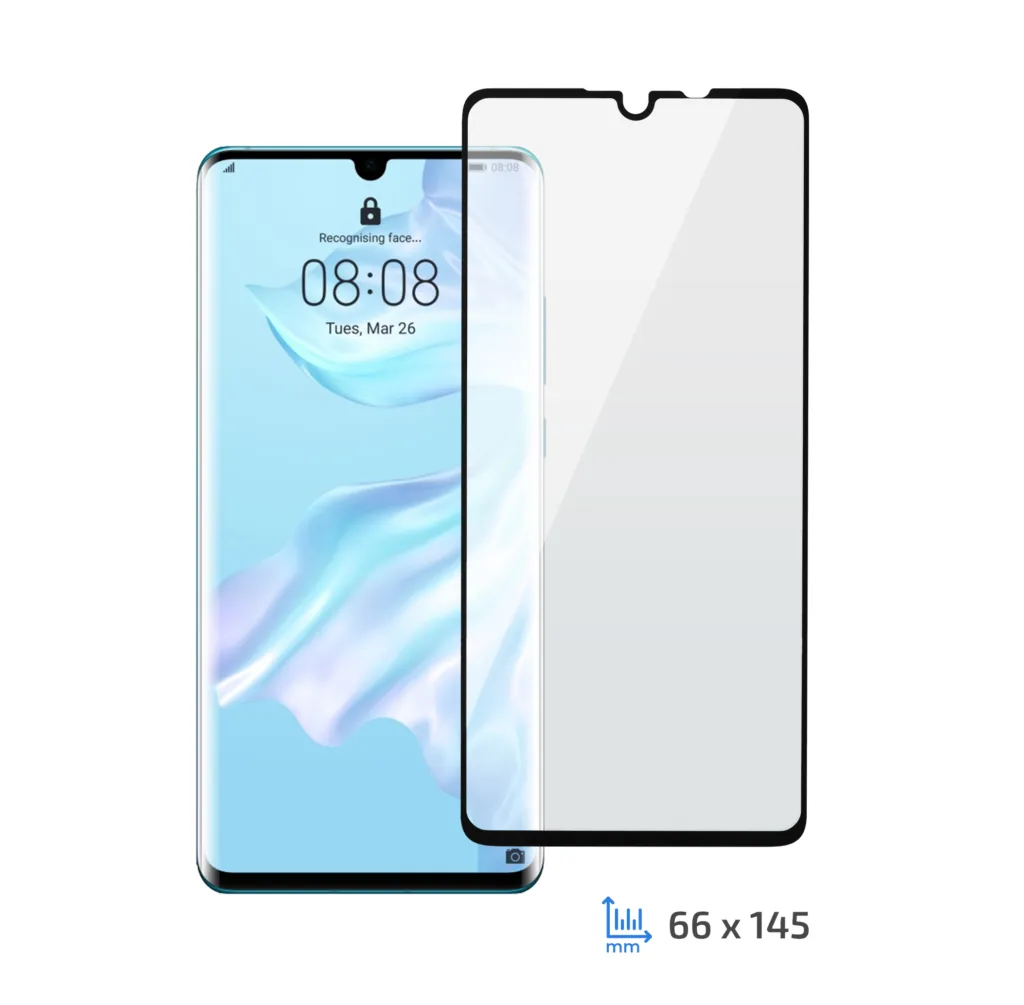 Захисне скло 2E Huawei P30, 2.5D FCFG, black border