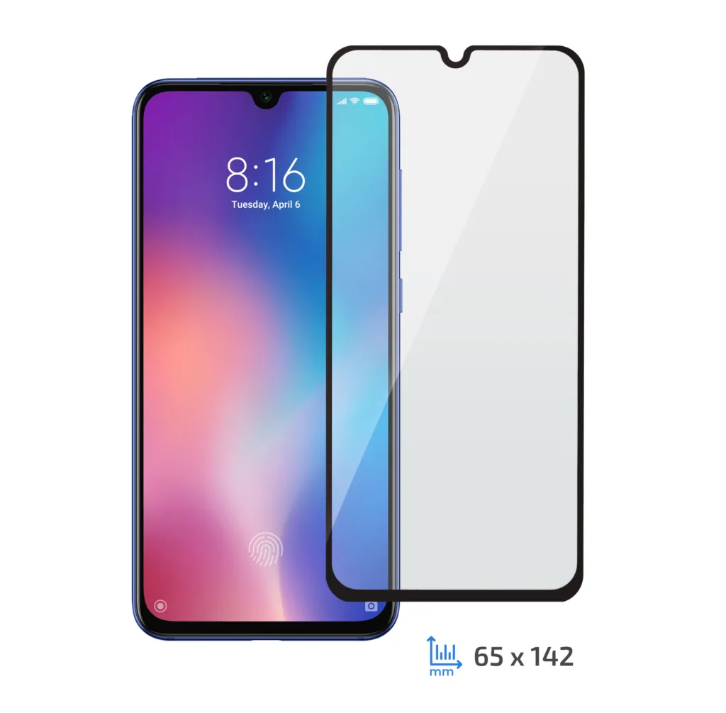 Protective Glass 2E Xiaomi MI 9 SE, 2.5D FCFG, black border