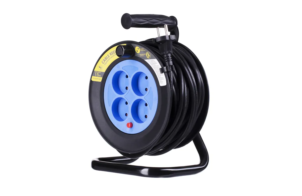 Extension Cord Reel 2E with 4 Plugs, ІР20, 2Gх1.5mm, 15 m
