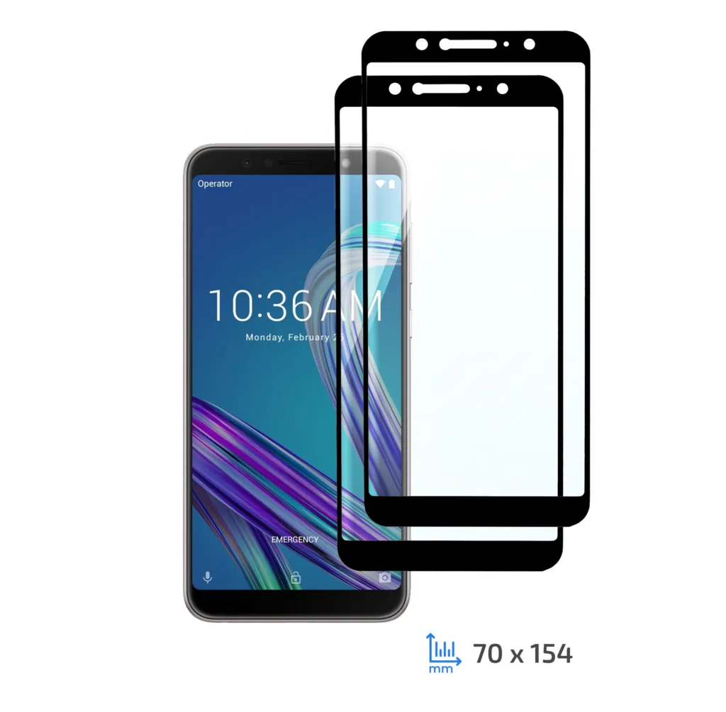 Комплект 2 в 1 Захисне скло 2E Basic для Asus ZenFone Max Pro (M1) ZB601KL/ZB602KL, FCFG, Black