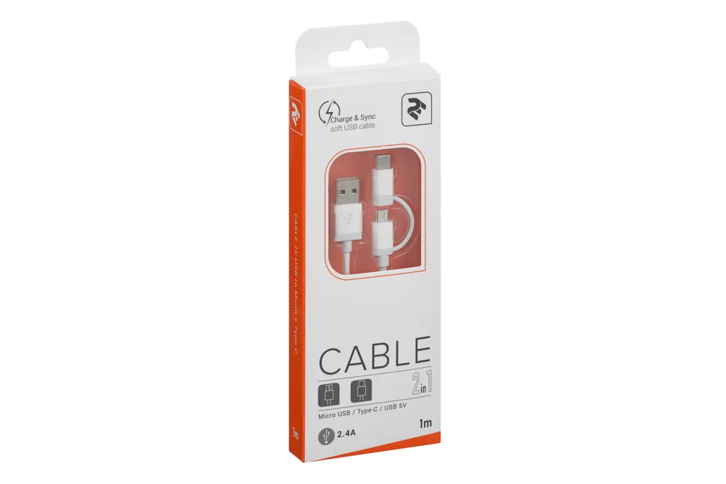 2E Cable USB to Micro+Type C