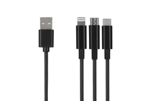 2E Cable USB 3 in 1 Micro/Lightning/Type C