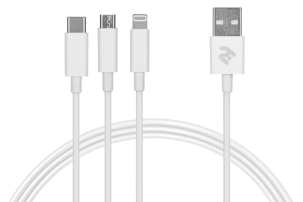 Кабель 2E USB 3 in 1 Micro/Lightning/Type C