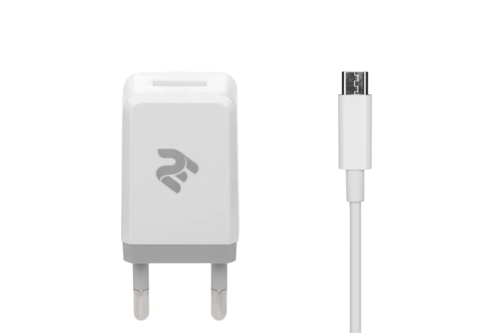 Network Charger USB Wall Charger+Cable MicroUSB, White