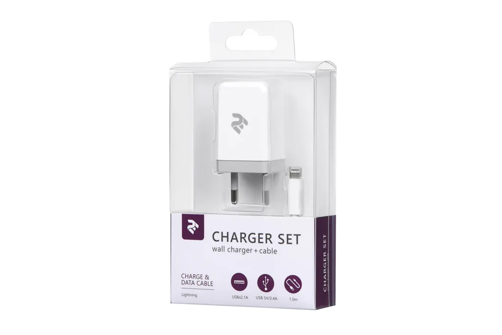 Мережевий ЗП USB Wall Charger+кабель Lightning, White
