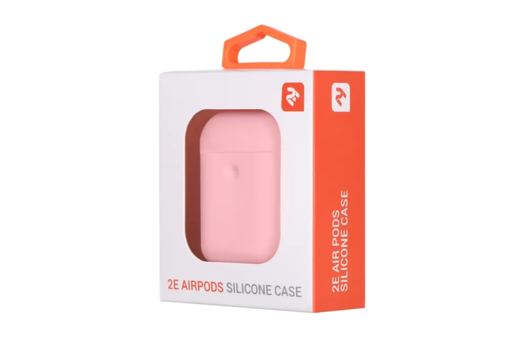 2E earphone case for AirPods, Pure Color Silicone (3.0mm), Light pink