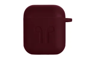 2E earphone case for Apple AirPods, Pure Color Silicone Imprint (1.5mm), Marsala