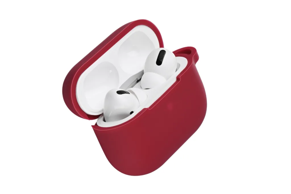 Чехол 2Е для наушников Apple AirPods Pro, Pure Color Silicone (2.5mm), Cherry red