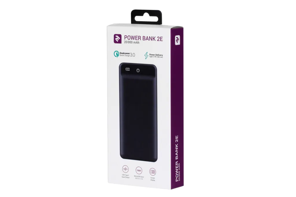 Power Bank 2E 20000 mAh PD Quick Charge Black