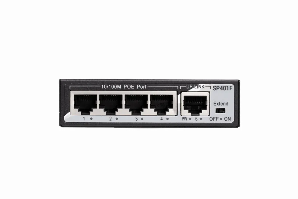 Switch 2E PowerLink SP401F 5xFE (4x FE PoE, 1xFE Uplink, 50W), unguided