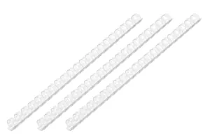 2E Plastic combs for the binder 6 mm, clear, 100 pcs