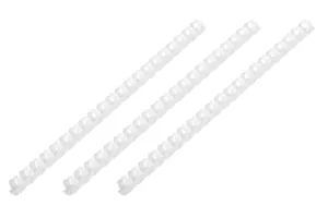 2E Plastic combs for the binder 6 mm, white, 100 pcs