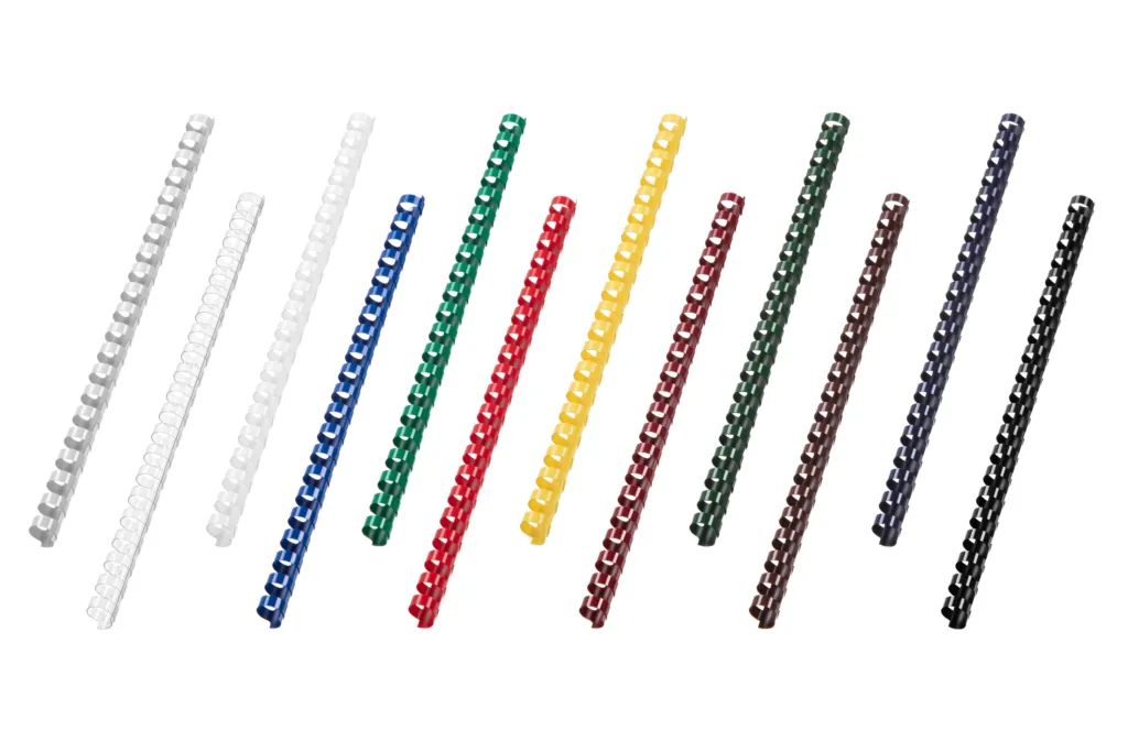 2E Plastic combs for the binder 6 mm, white, 100 pcs