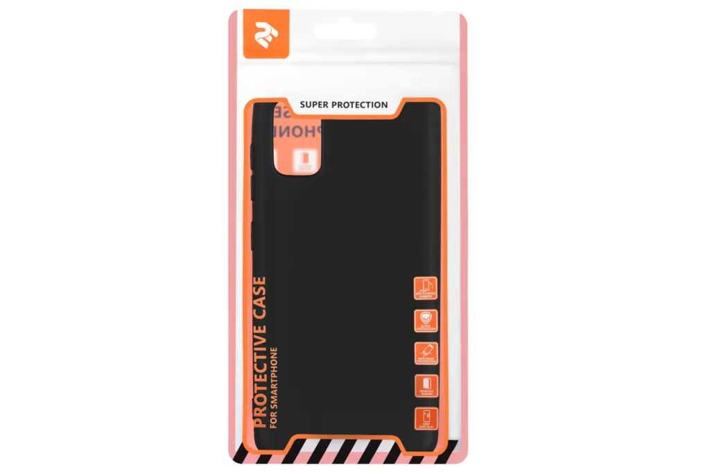 2Е Basic Case for Samsung Galaxy A41, Soft feeling, Black