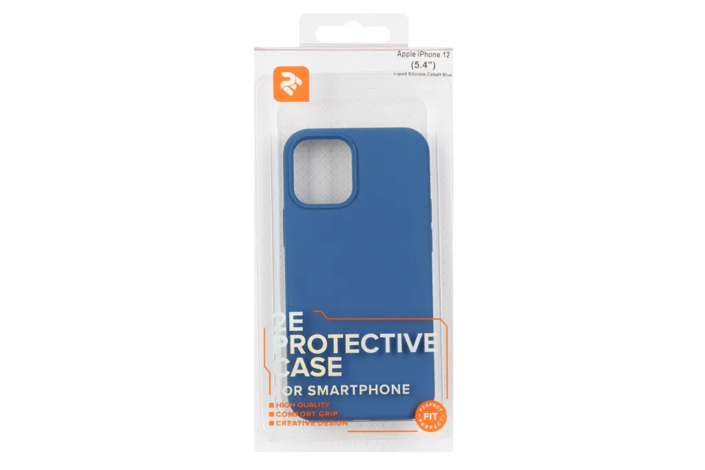2E Case for Apple iPhone 12 (5.4″), Liquid Silicone, Cobalt Blue
