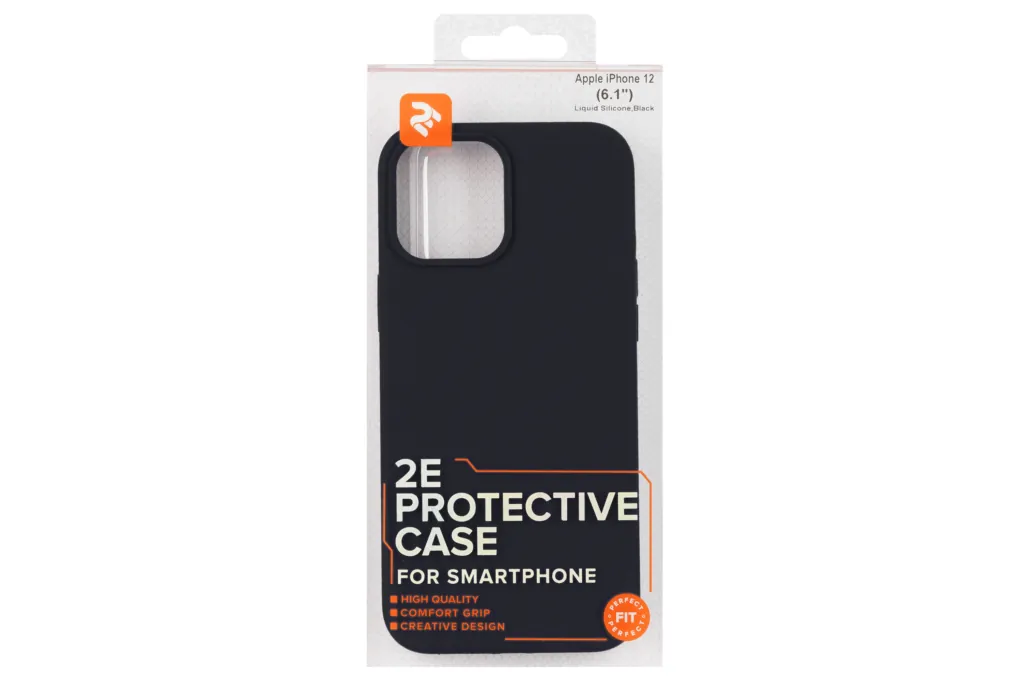 2E Case for Apple iPhone 12 (6.1″), Liquid Silicone, Black