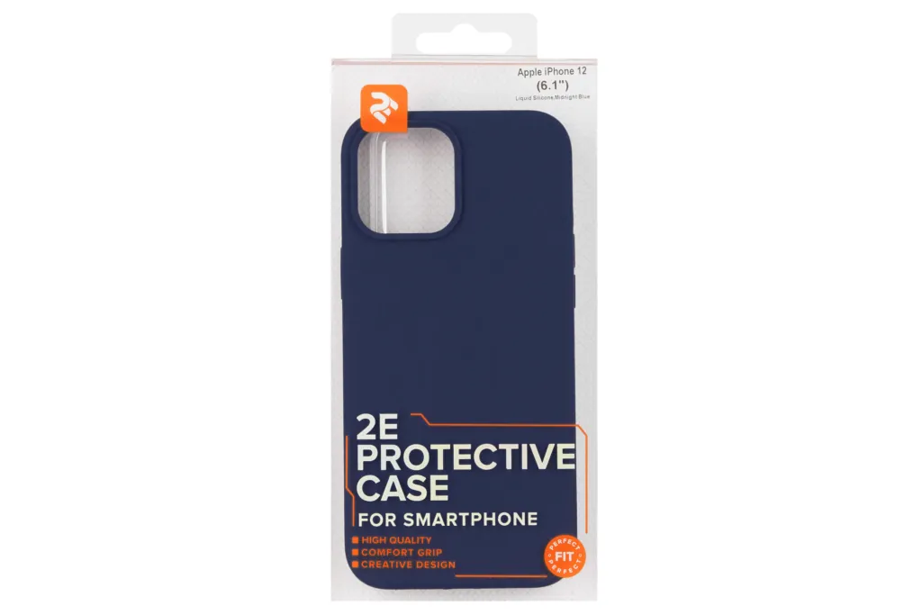 2E Case for Apple iPhone 12 (6.1″), Liquid Silicone, Midnight Blue