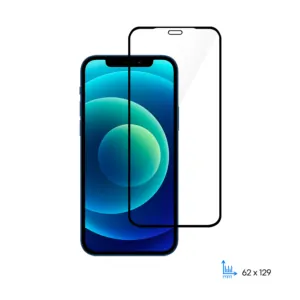 Комплект 2 в 1 защитное стекло 2E для Apple iPhone 12 Mini, 2.5D FCFG, black border