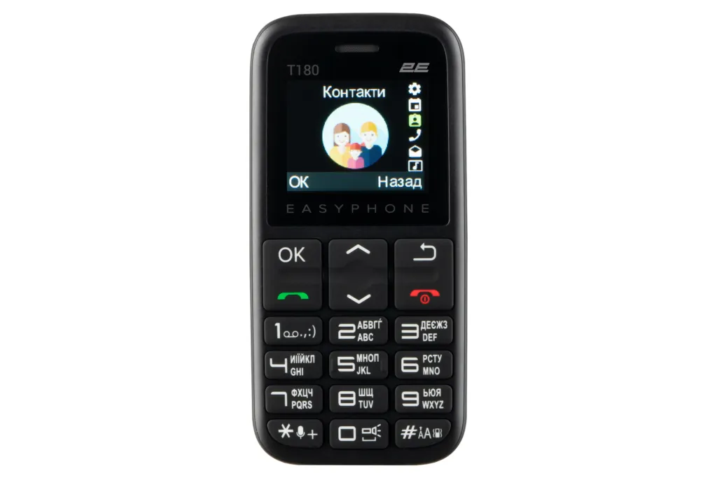 2E Мобільний телефон T180 2020 2SIM Black