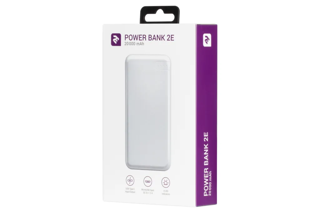 Power Bank 2Е 20000 mAh White