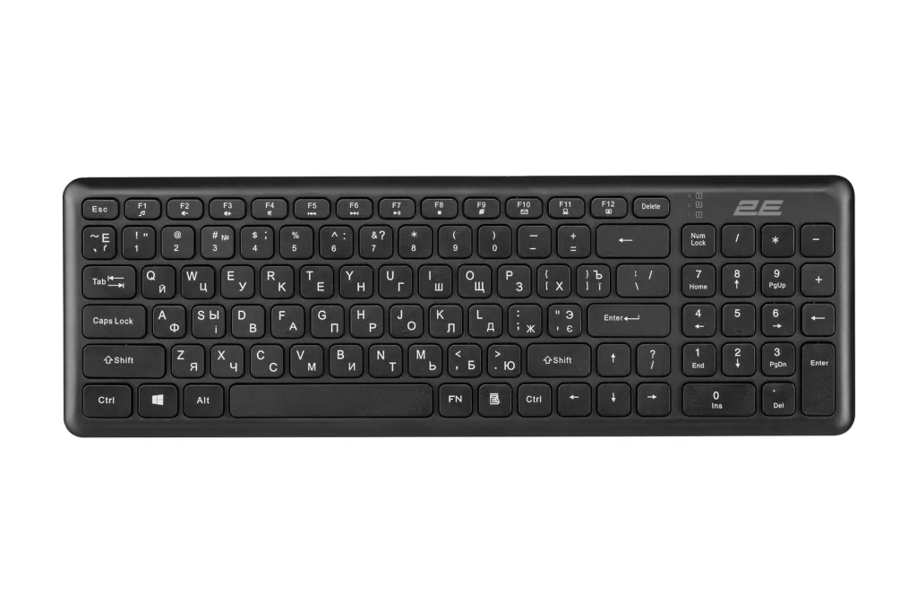 2E Клавіатура мембранна KS230 96key, WL, EN/UK/RU, чорний