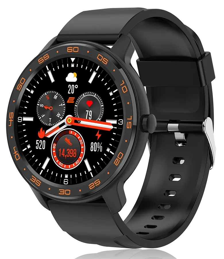 2E Смарт-годинник Alpha X 46 mm Black-Orange