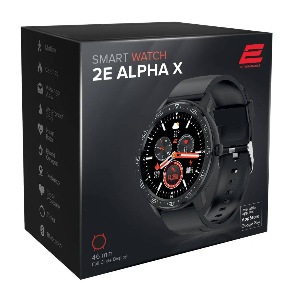 2E Watch Alpha X 46 mm Black-Silver