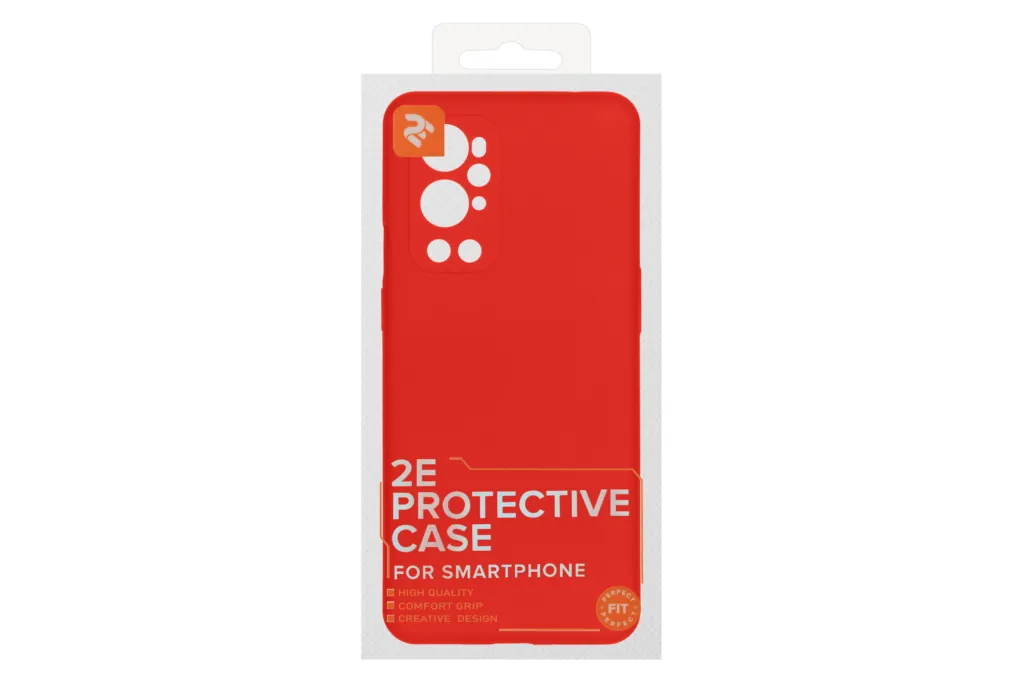 2E Basic case for OnePlus 9 Pro (LE2123), Solid Silicon, Chinese Red