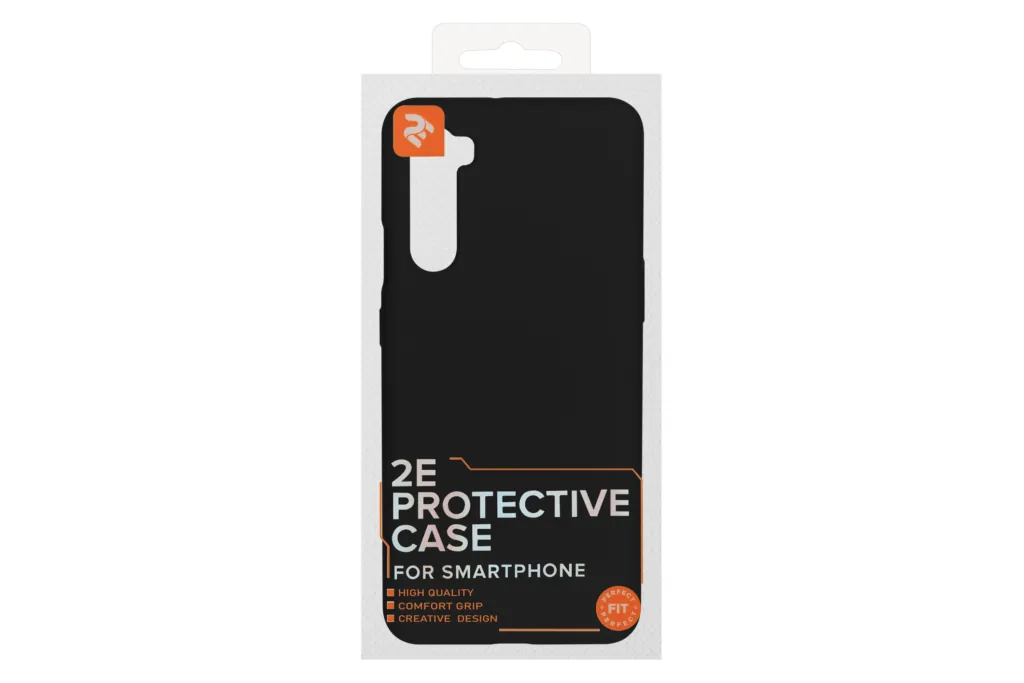 2E Basic case for OnePlus Nord (AC2003), Solid Silicon, Black