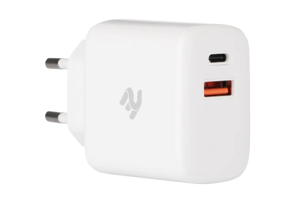 Сетевое ЗУ 2E Wall Charger USB-C PD3.0, USB-A QC3.0, Max 30W, White