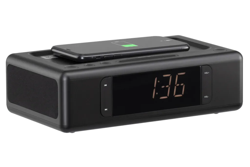 Акустическая док-станция 2E SmartClock Wireless Charging, Black