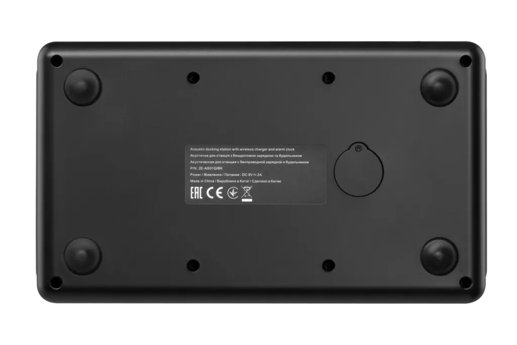Акустическая док-станция 2E SmartClock Wireless Charging, Black