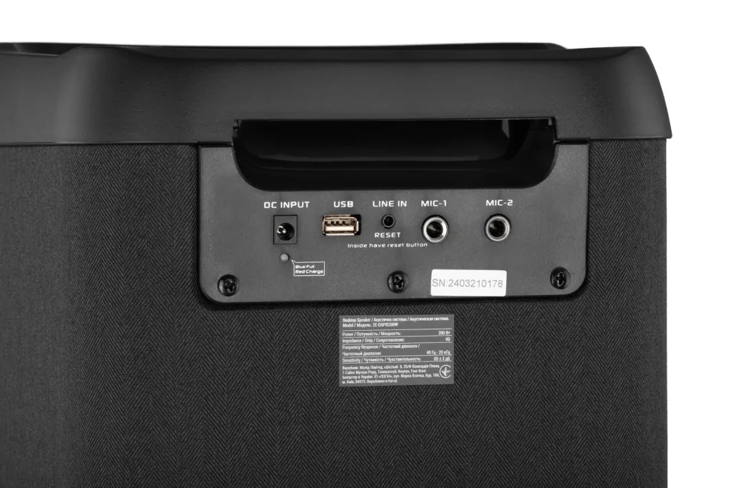 Акустическая система 2E PARTY BOOM 200 TWS, DJ Effects, Wireless Black
