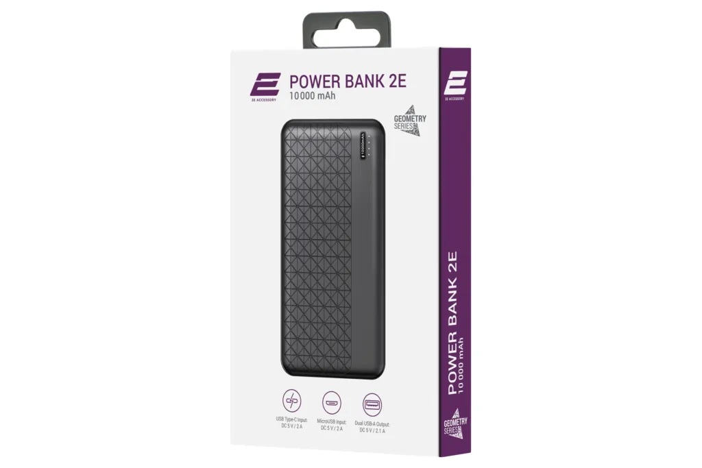 Power bank 2Е Geometry 10000 mAh Black