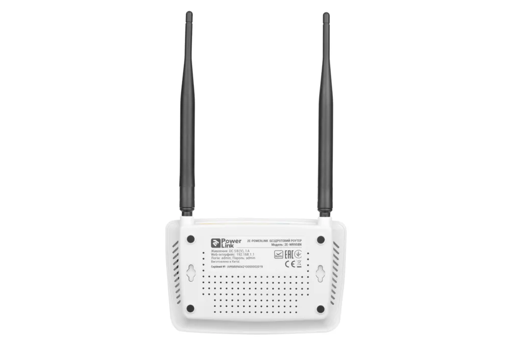 2E Маршрутизатор PowerLink WR958N N300, 4xFE LAN, 1xFE WAN, 2xAnt 5dBi