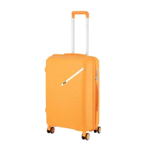 2E Plastic Suitcase, SIGMA, M, 4 Wheels, Orange
