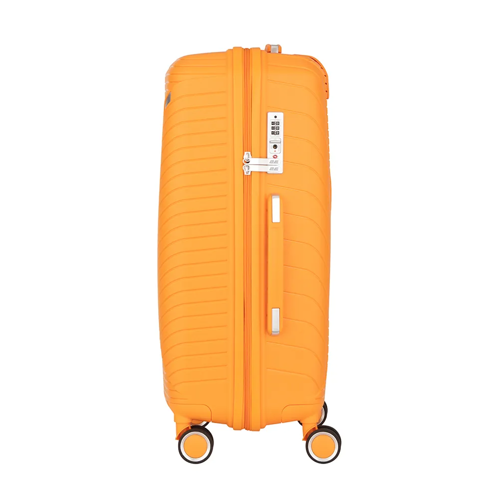 2E Plastic Suitcase, SIGMA, M, 4 Wheels, Orange