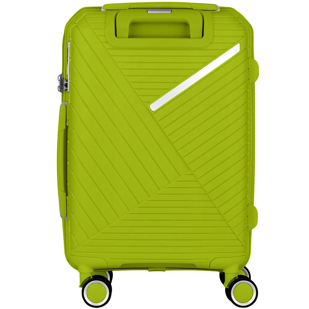 2E Plastic Suitcase, SIGMA, S, 4 Wheels, Apple Green