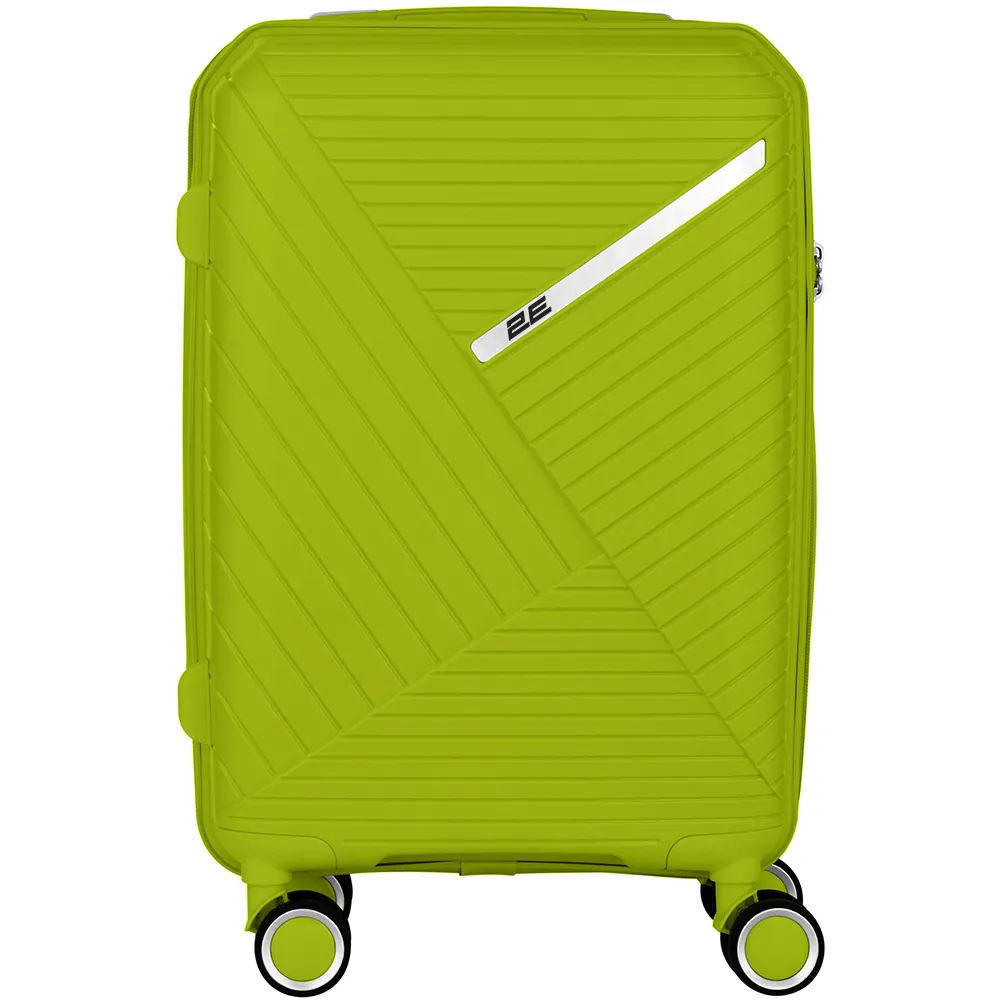 2E Plastic Suitcase, SIGMA, S, 4 Wheels, Apple Green