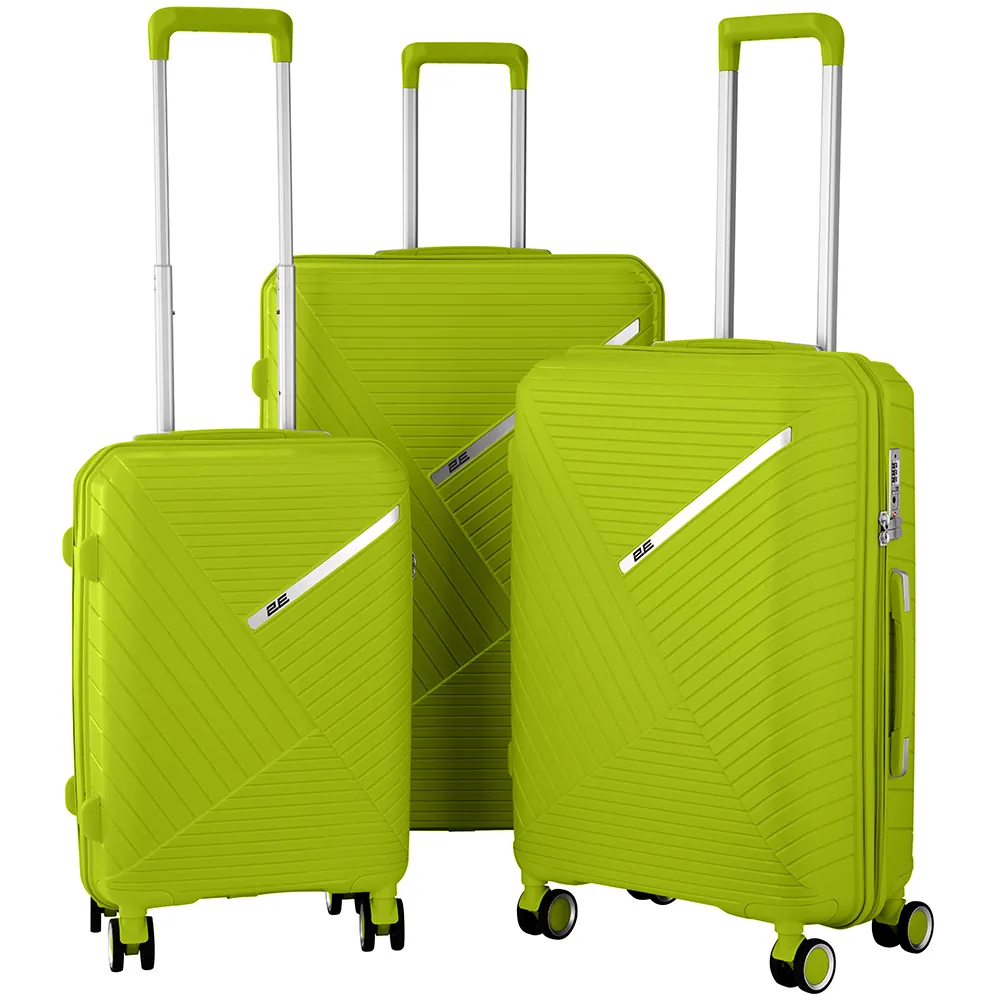 2E Plastic Suitcase, SIGMA, S, 4 Wheels, Apple Green