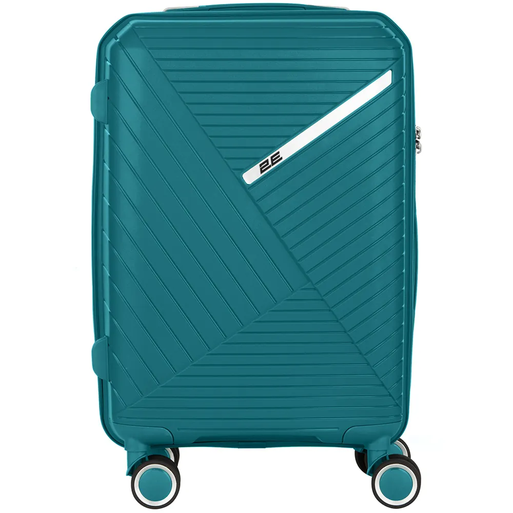 2E Plastic Suitcase, SIGMA, S, 4 Wheels, Aqua Marine
