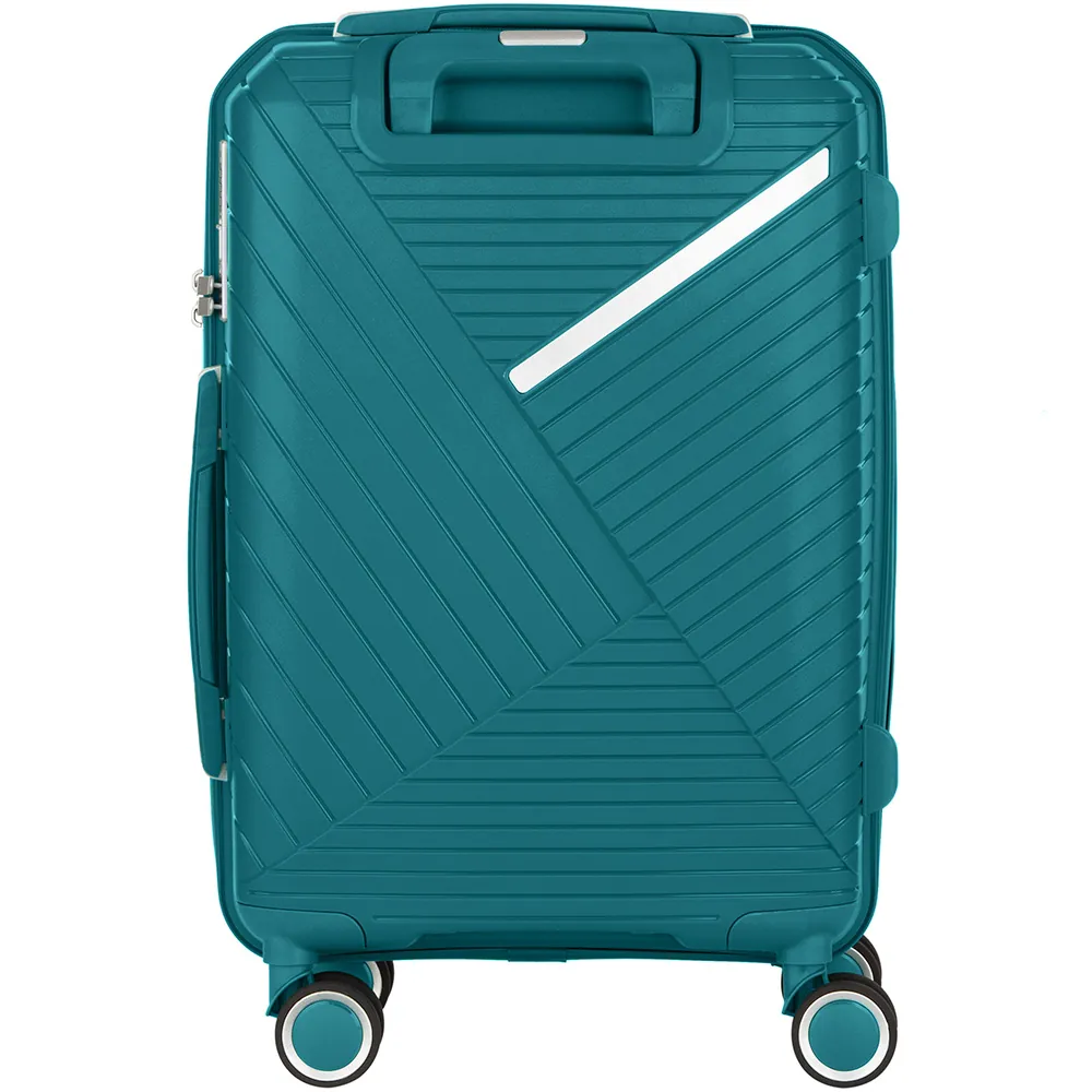 2E Plastic Suitcase, SIGMA, S, 4 Wheels, Aqua Marine