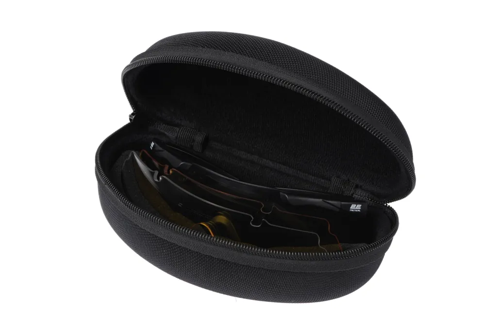 2E Tactical safety goggles Falcon Black with EVA case, 3 lenses