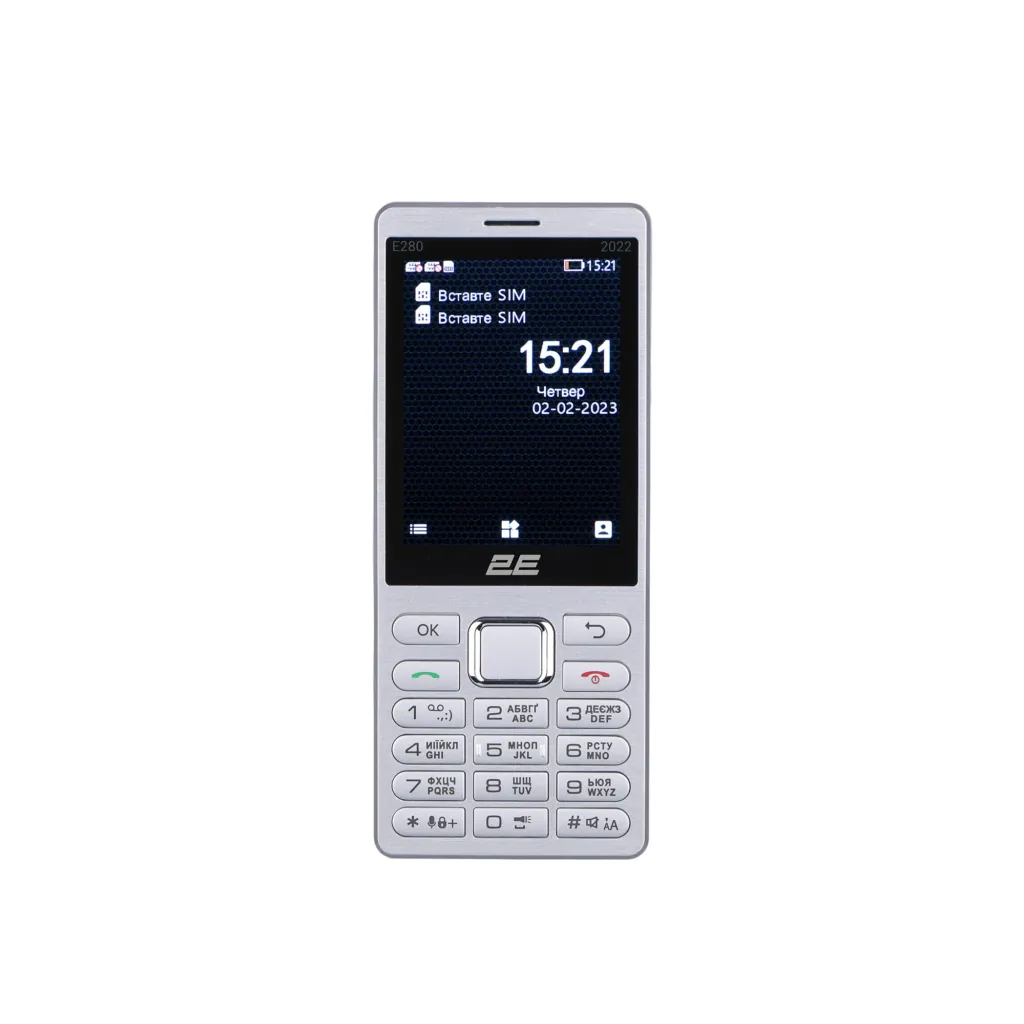 2E Мобільний телефон E280 2022 Dual SIM Silver
