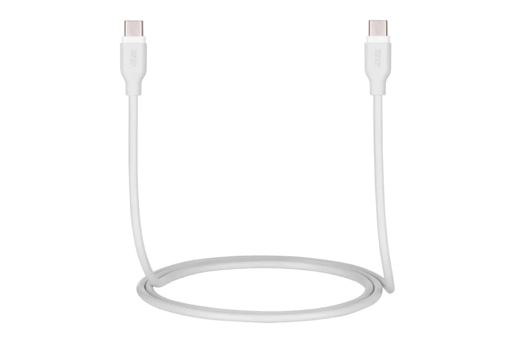 2E Cable USB-C – USB-C, Glow, 60W, 1m, white