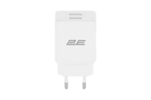 Wall Charger Dual USB-A 2.1A + cable USB-C, White