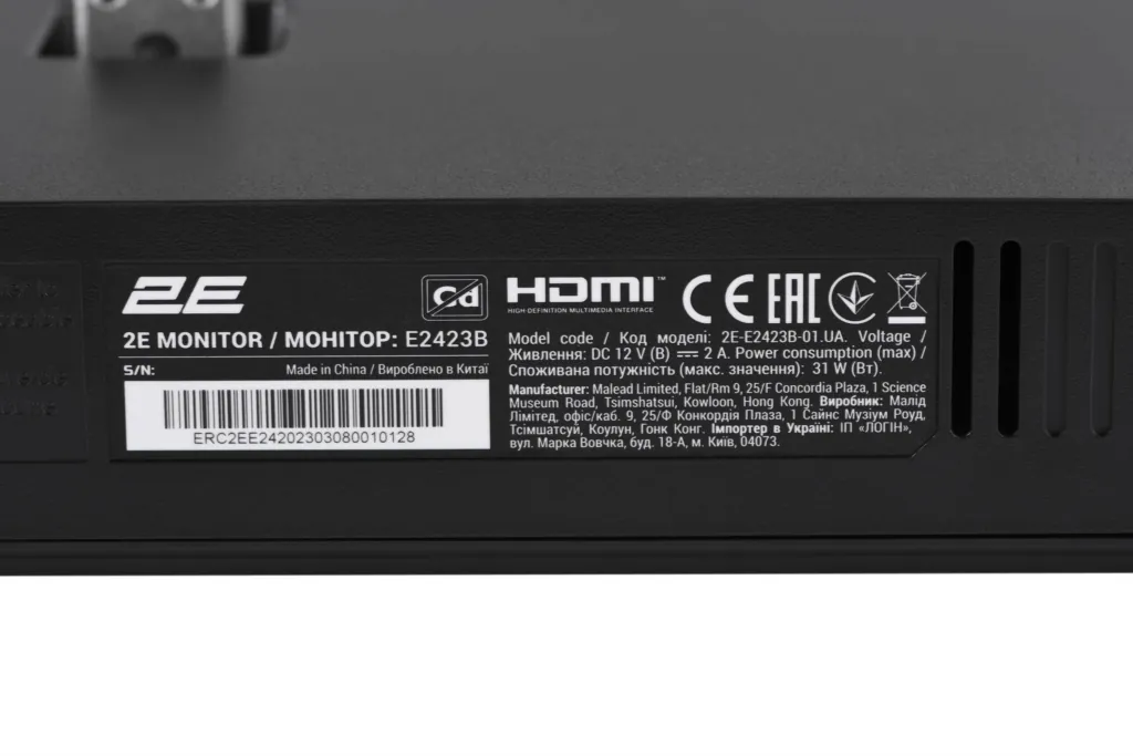 Монитор 2E E2423B Black