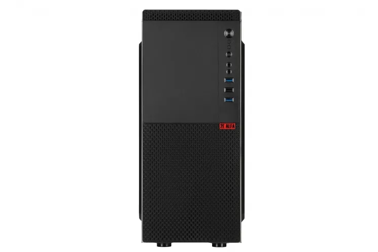 Корпус 2E Alfa E130 без БП 2xUSB3.0, 1xUSB2.0 1×80мм VGA 320мм ATX чёрный