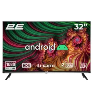2E Телевізор 32″ LED FHD 60Hz Smart Android Black
