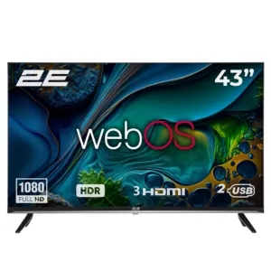 2E Телевізор 43″ LED FHD 60Hz Smart WebOS Black